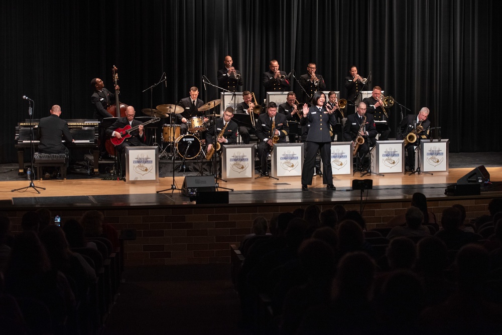 The U.S. Navy Commodores perform at San Marcos High School Performing Arts Center.