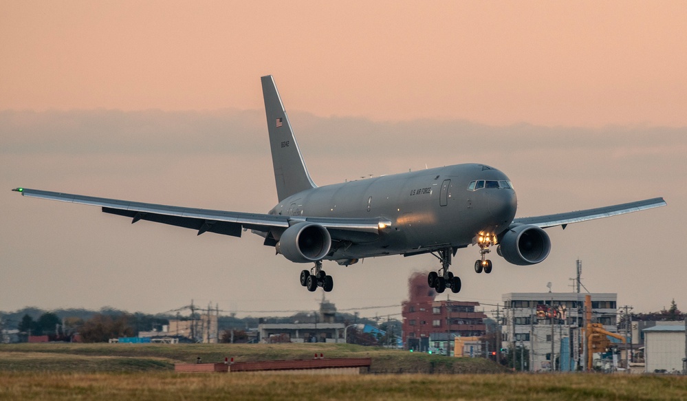 KC-46A Pegasus arrives at Yokota in support of Keen Sword 23