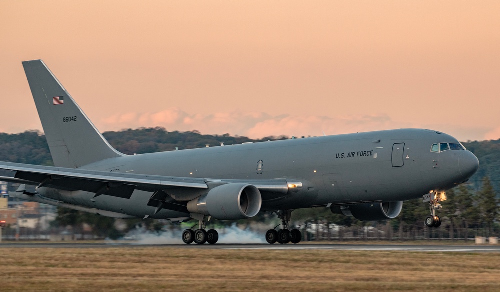 KC-46A Pegasus arrives at Yokota in support of Keen Sword 23