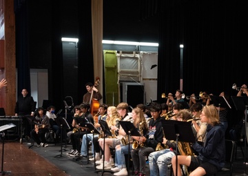 U.S. Navy Band Commodores members provide educational outreach at O'Connor High School