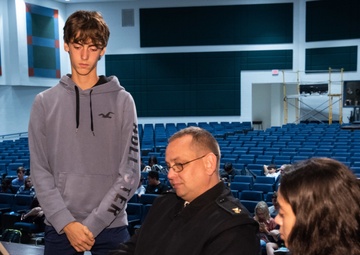 U.S. Navy Band Commodores members provide educational outreach at O'Connor High School