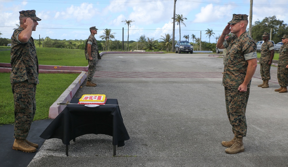 Marine Corps Base Camp Blaz holds Cake Cutting Ceremony