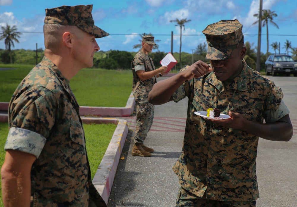 Marine Corps Base Camp Blaz holds Cake Cutting Ceremony