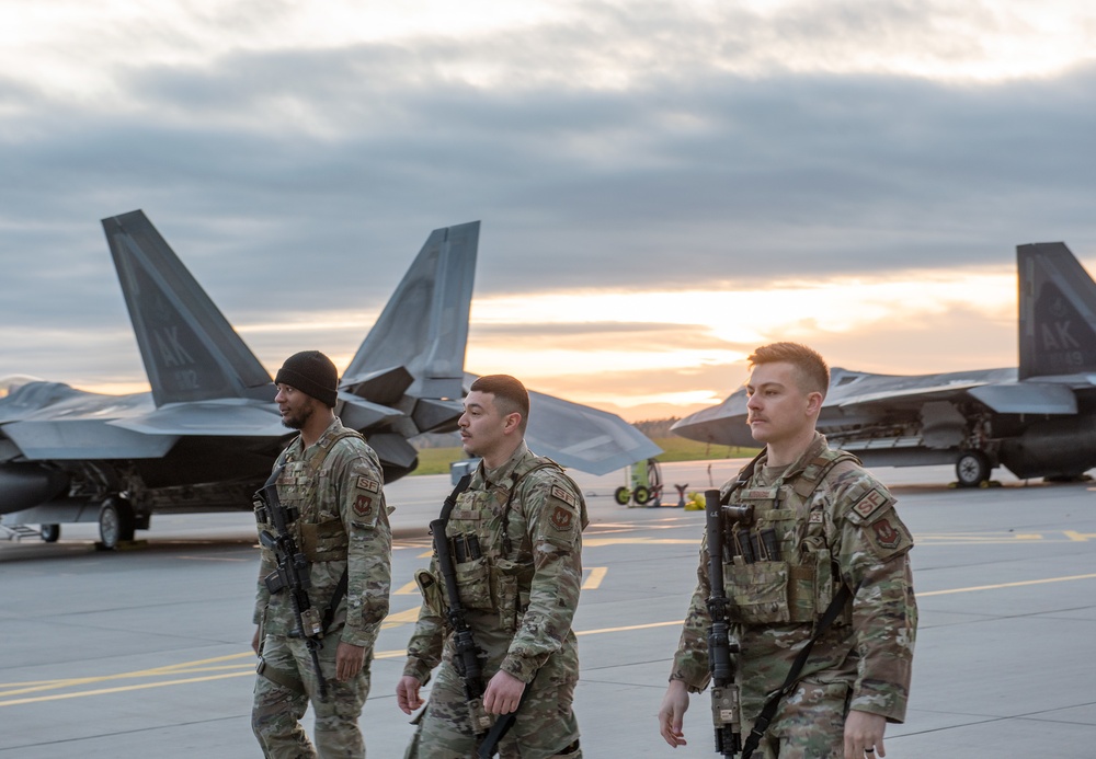 Defenders assigned to the 423rd SFS support 90th EFS