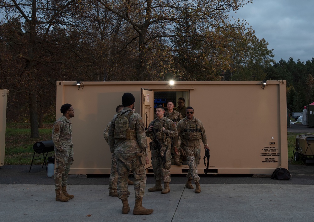 Defenders assigned to the 423rd SFS support 90th EFS