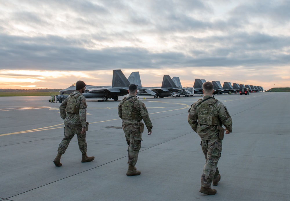 Defenders assigned to the 423rd SFS support 90th EFS