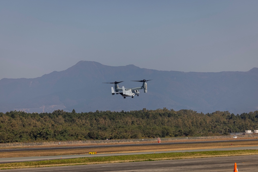 KEEN SWORD 23 | MV-22B Ospreys From VMM-265 Arrive in Kumamoto for Keen Sword 23