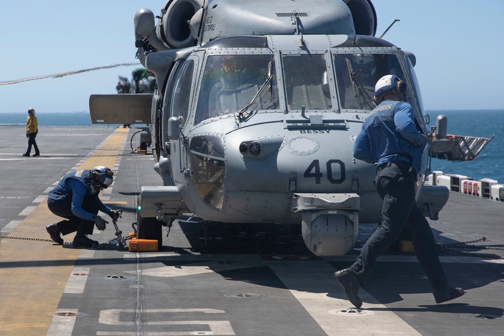 USS Tripoli MH-60S Flight Operations