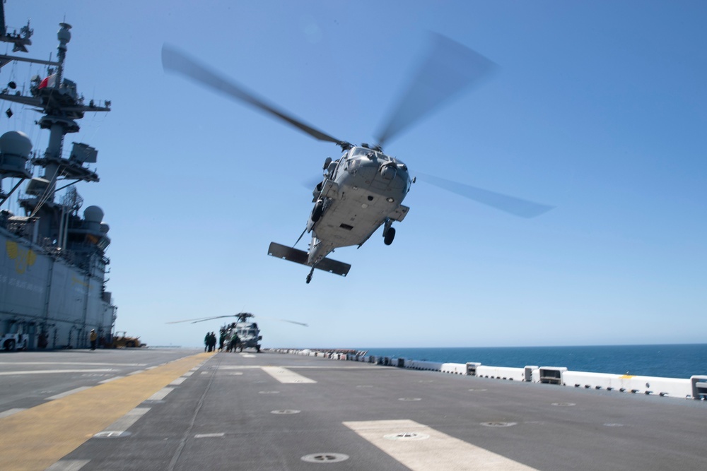 USS Tripoli MH-60S Flight Operations