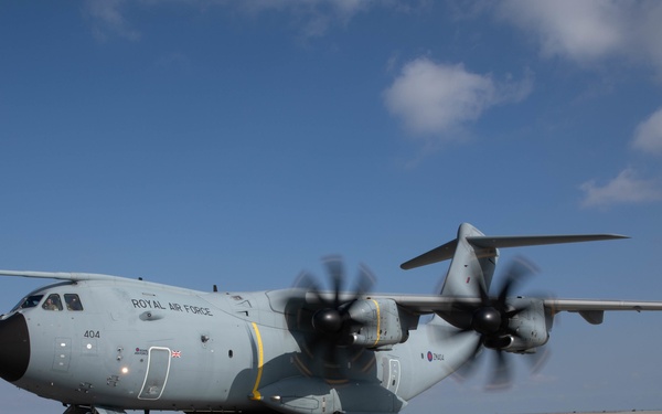 Romanian HIMARS team increase capability with Royal Air Force A400M loading during exercise ATREUS