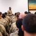 U.S. Air Force Chief Master Sergeant Maurice Williams, command chief, Air National Guard (ANG), speaks to enlisted members of the Connecticut Air National Guard