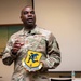 U.S. Air Force Chief Master Sergeant Maurice Williams, command chief, Air National Guard (ANG), speaks to enlisted members of the Connecticut Air National Guard