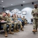 U.S. Air Force Chief Master Sergeant Maurice Williams, command chief, Air National Guard (ANG), speaks to enlisted members of the Connecticut Air National Guard