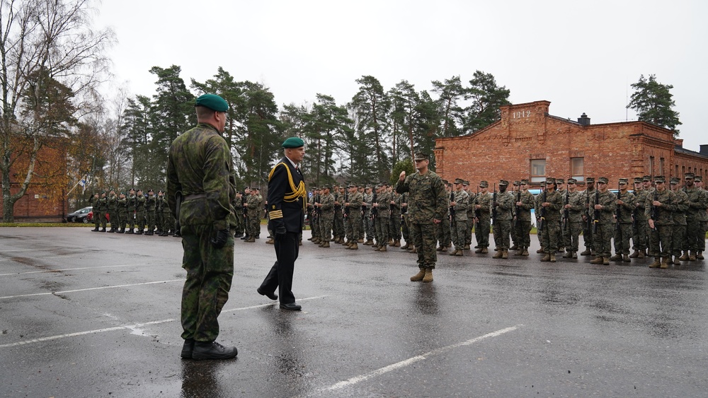 U.S. Marines with Combat Logistics Battalion 6 Participate in Finnish-Swedish Heritage Day Parade with Finnish Soldiers