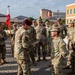 CSM Teakell congratulates Soldiers