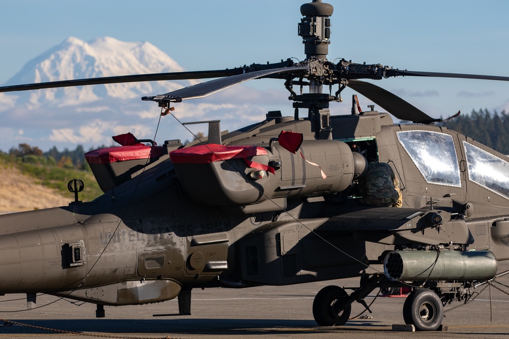 Mountains over Gray Army Airfield