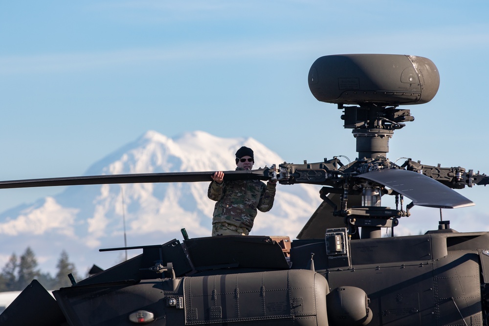 Mountains over Gray Army Airfield