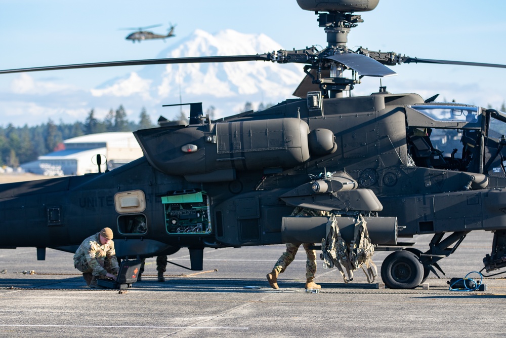 Mountains over Gray Army Airfield