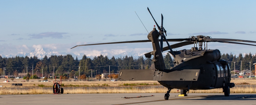 Mountains over Gray Army Airfield