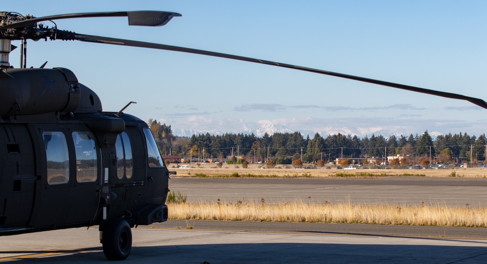 Mountains over Gray Army Airfield