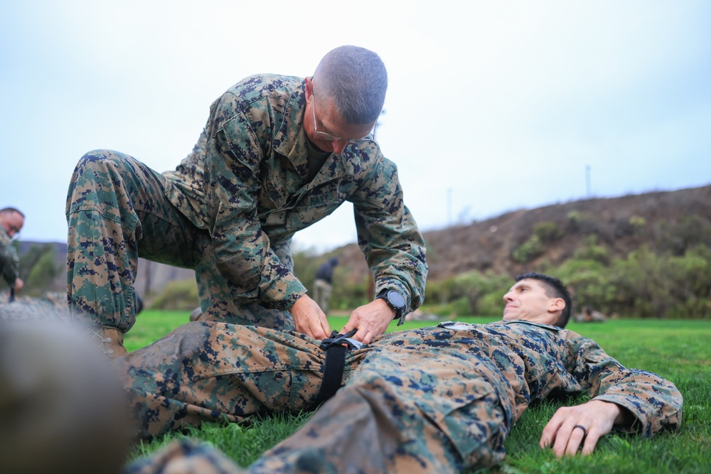 Division religious program personnel train to provide casualty care