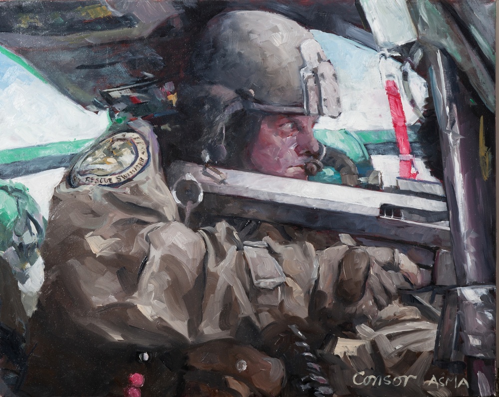 US Coast Guard Art Program 2012 Collection, Ob ID # 201203, "Ready, aim, fire," James Consor (3 of 21)