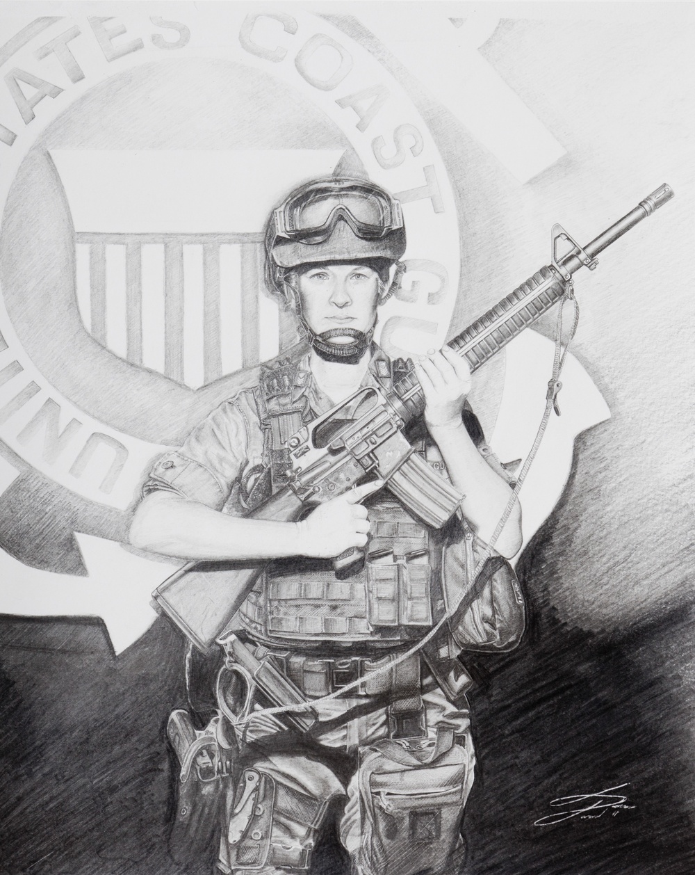 US Coast Guard Art Program 2012 Collection, Ob ID # 201206, &quot;Born ready,&quot; PO1 Jared Dunn (6 of 21)