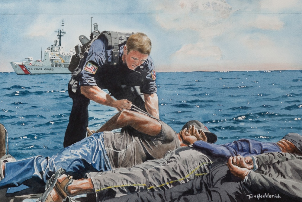 US Coast Guard Art Program 2012 Collection, Ob ID # 201211, &quot;Stopping the flow,&quot; Tom Hedderich (11 of 21) 1
