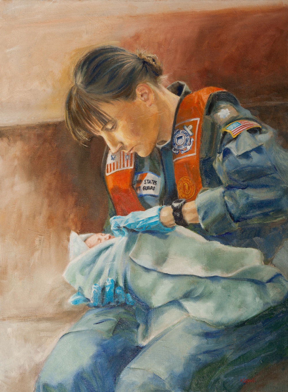 US Coast Guard Art Program 2012 Collection, Ob ID # 201212, &quot;Tender care,&quot; Karen Loew (12 of 21)