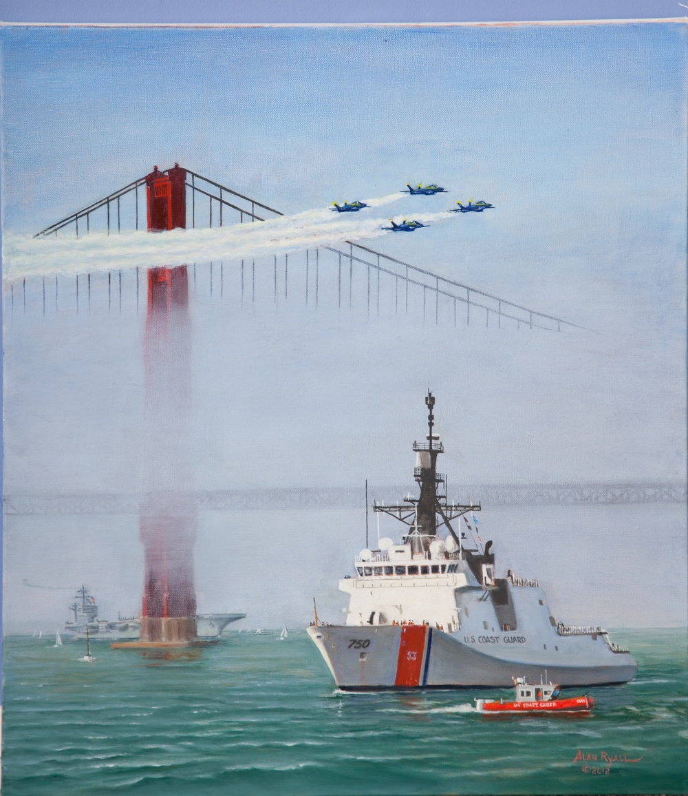 US Coast Guard Art Program 2012 Collection, Ob ID # 201214, "Fleet Week:  San Francisco," Alan Ryall (14 of 21)