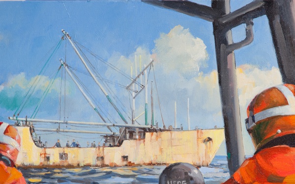US Coast Guard Art Program 2012 Collection, Ob ID # 201216, "Ensuring safety," Dino Sistilli (16 of 21)