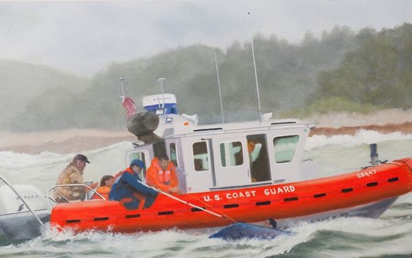 US Coast Guard Art Program 2012 Collection, Ob ID # 201210, &quot;Capsized,&quot; Ron Guthrie (10 of 21)