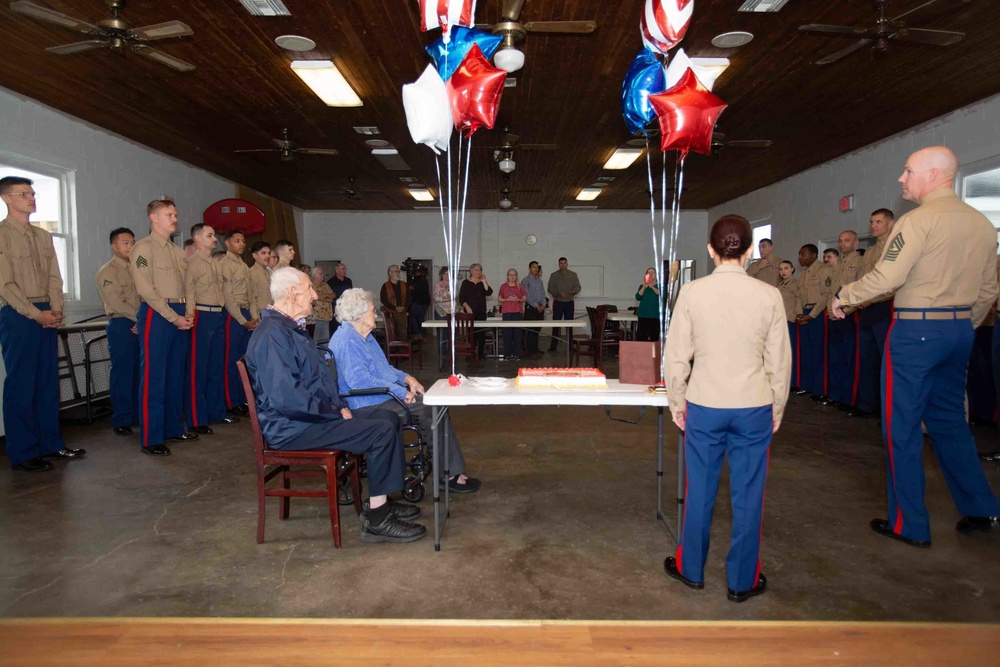 Iwo Jima Survivor Celebrates USMC 247th Birthday