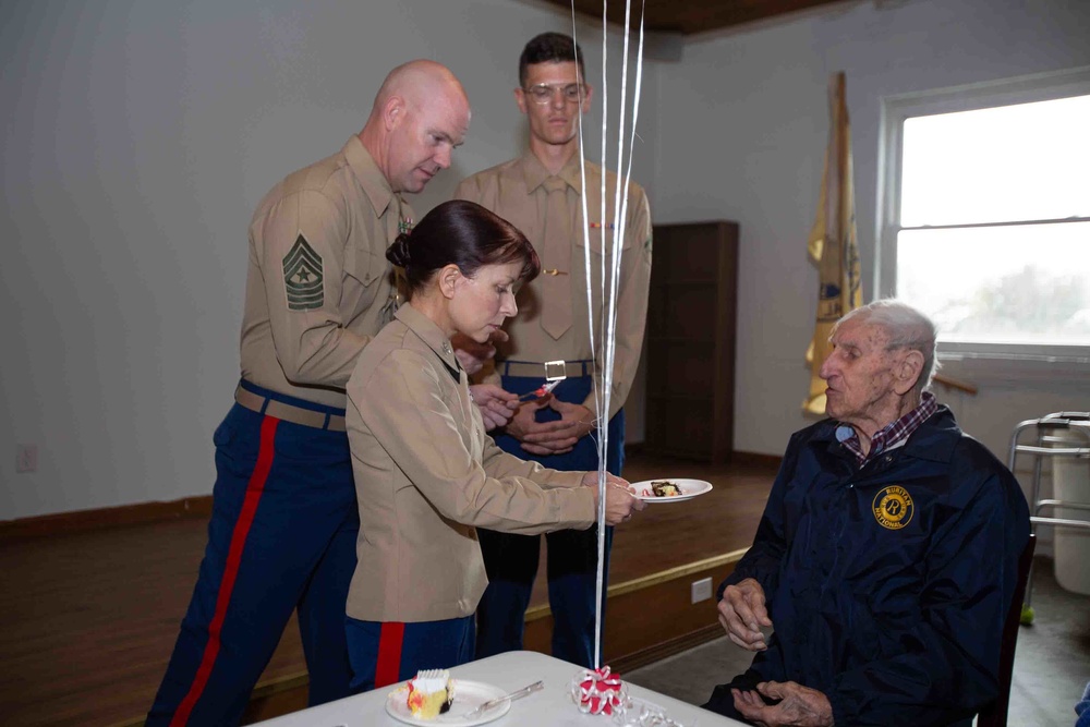 Iwo Jima Survivor Celebrates USMC 247th Birthday