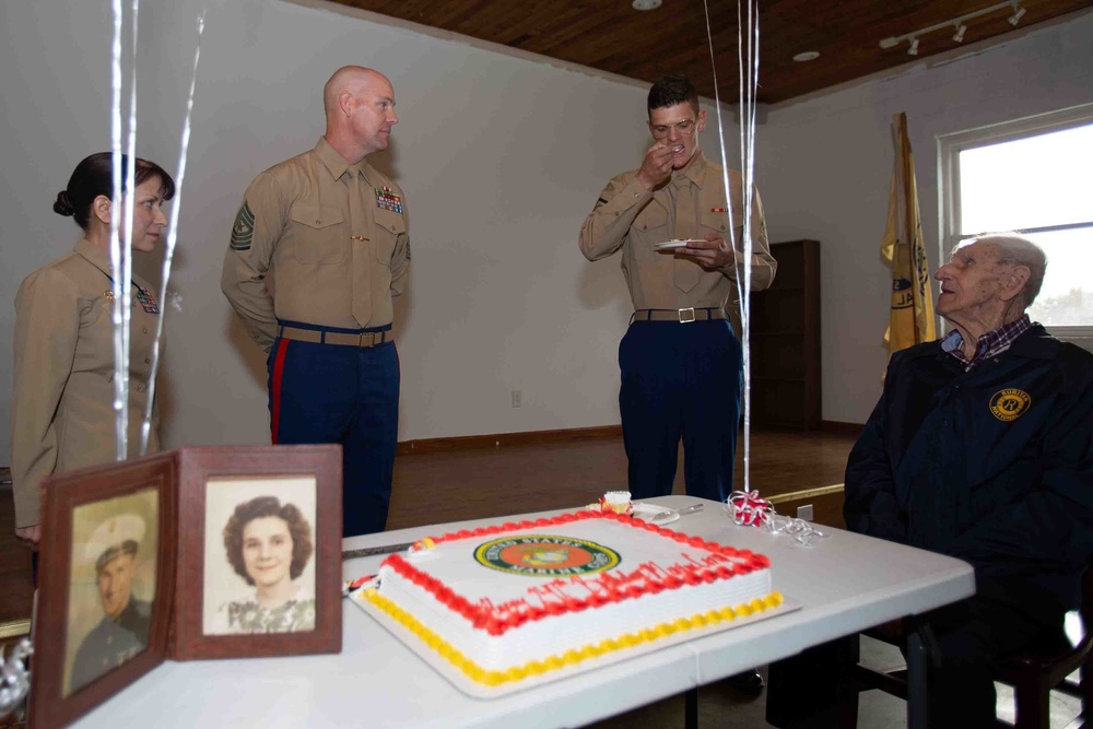Iwo Jima Survivor Celebrates USMC 247th Birthday