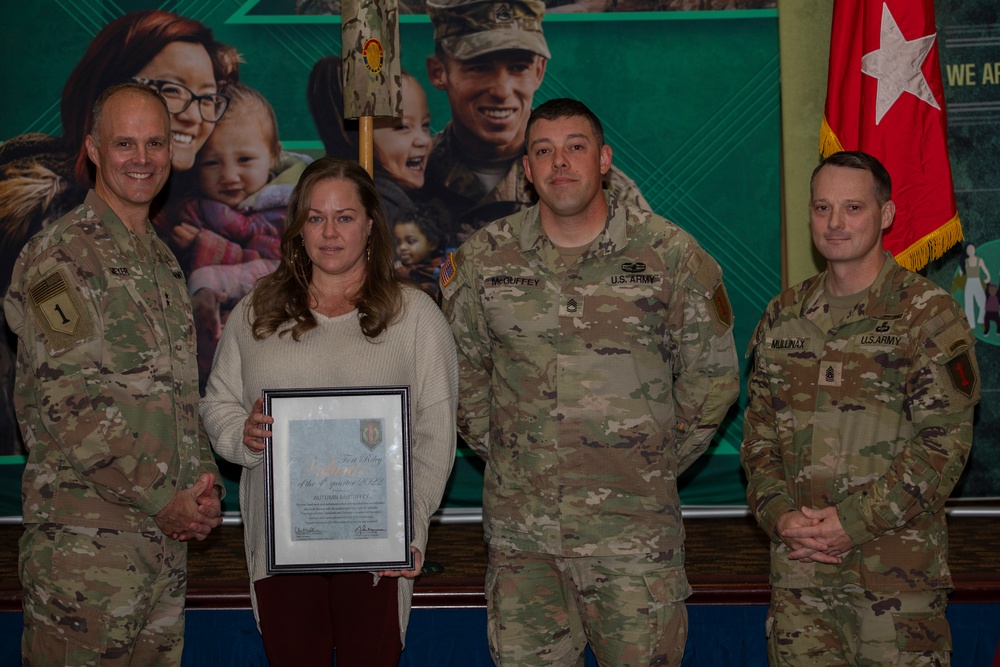 1st ID holds Volunteer of the Quarter Ceremony