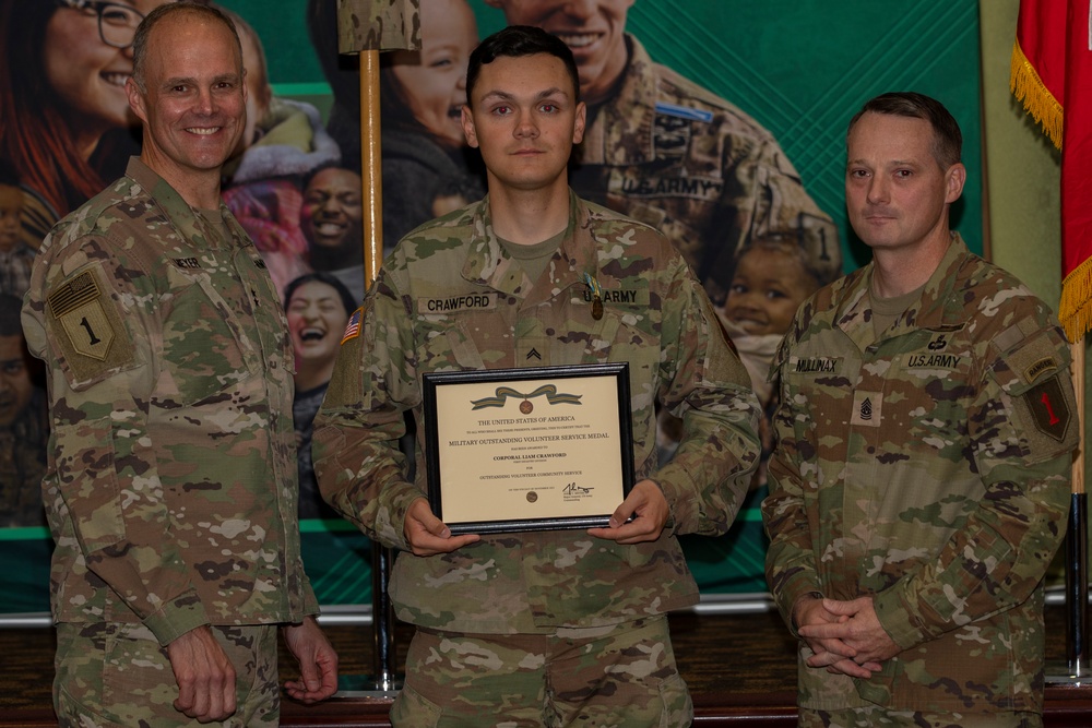 1st ID holds Volunteer of the Quarter Ceremony