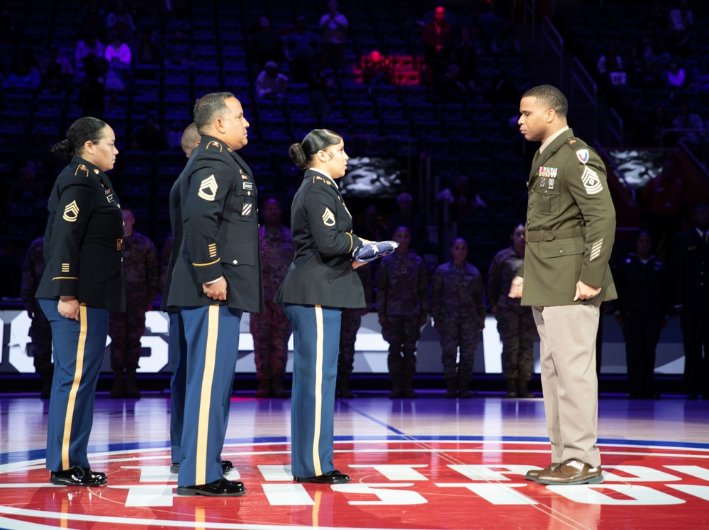Detroit Pistons Honor Military at Military and Veterans