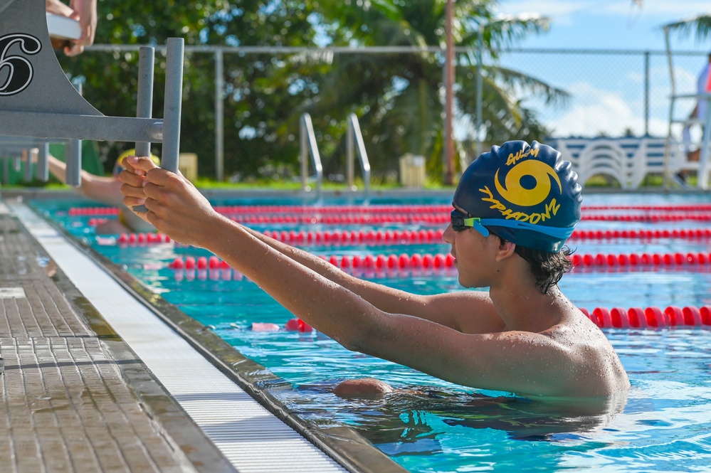 Local swim teams dive back into competition at Andersen AFB