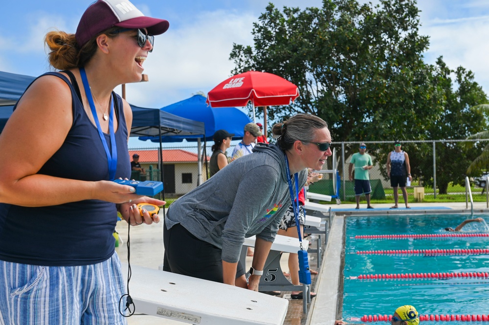 Local swim teams dive back into competition at Andersen AFB