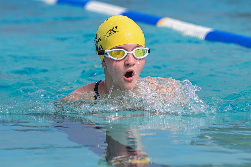 Local swim teams dive back into competition at Andersen AFB