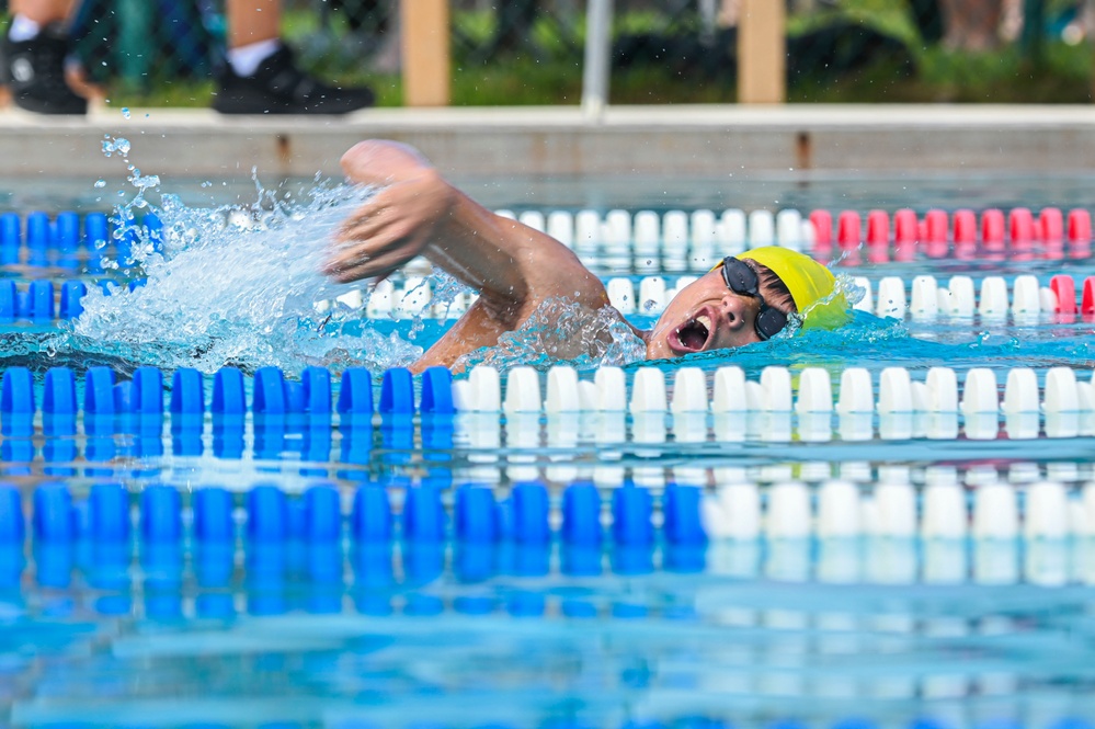 Local swim teams dive back into competition at Andersen AFB