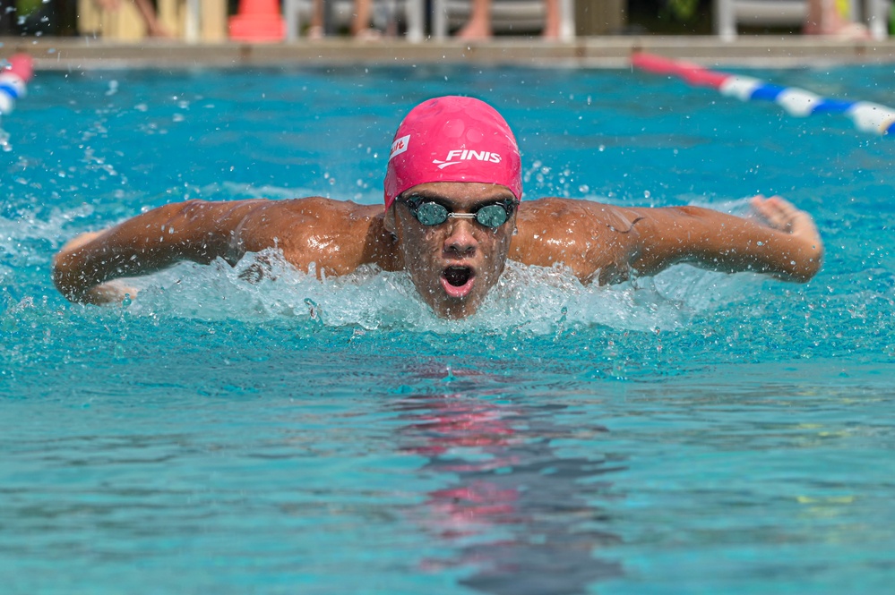 Local swim teams dive back into competition at Andersen AFB