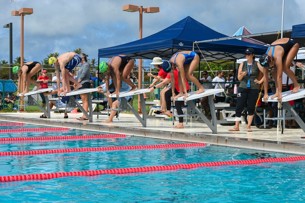 Local swim teams dive back into competition at Andersen AFB