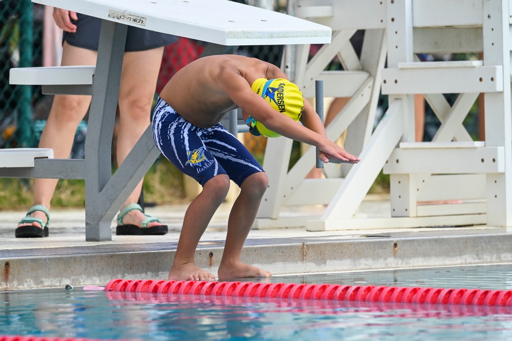 Local swim teams dive back into competition at Andersen AFB