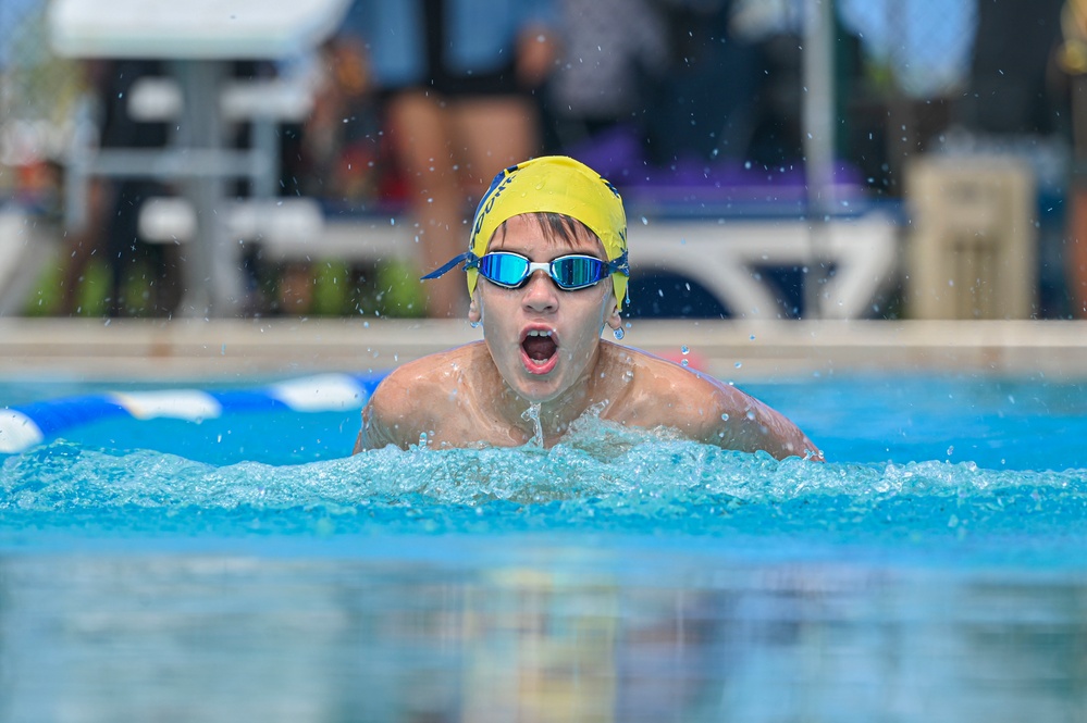 Local swim teams dive back into competition at Andersen AFB