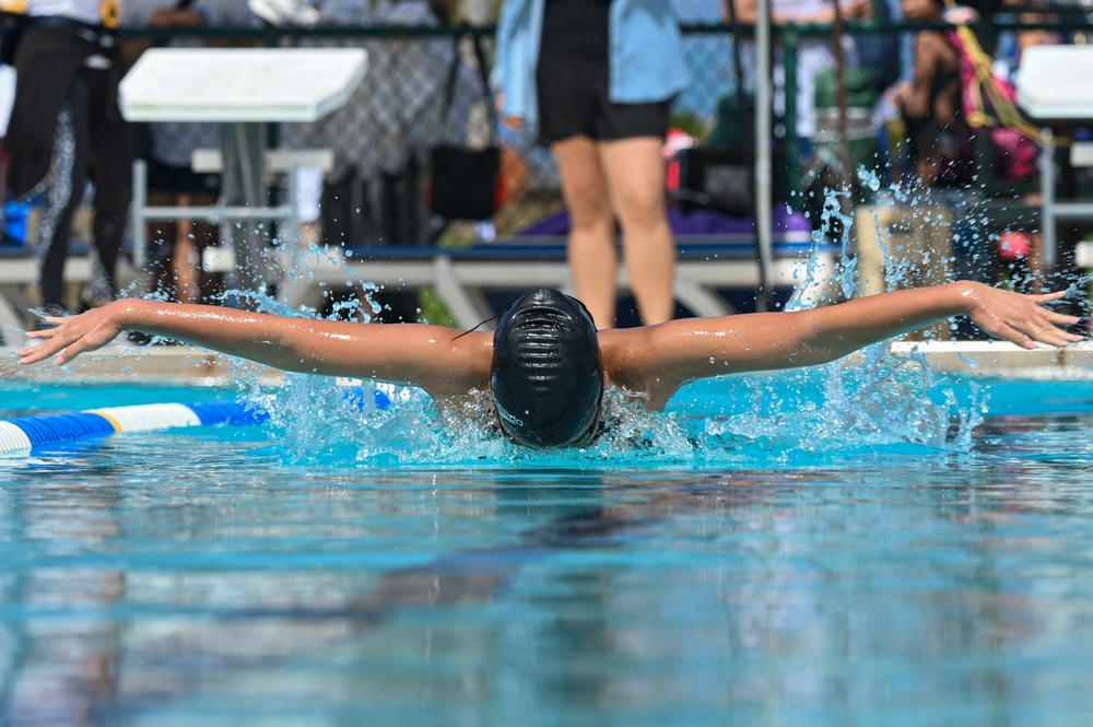 Local swim teams dive back into competition at Andersen AFB