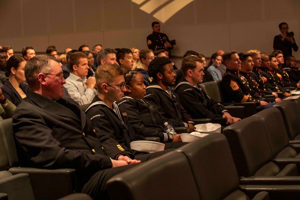 USS Arlington Sailors; II MEF Marines attend Medal of Honor ceremony