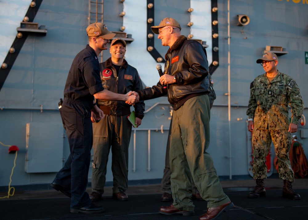 USS Carl Vinson (CVN 70) Conducts All Hands Call