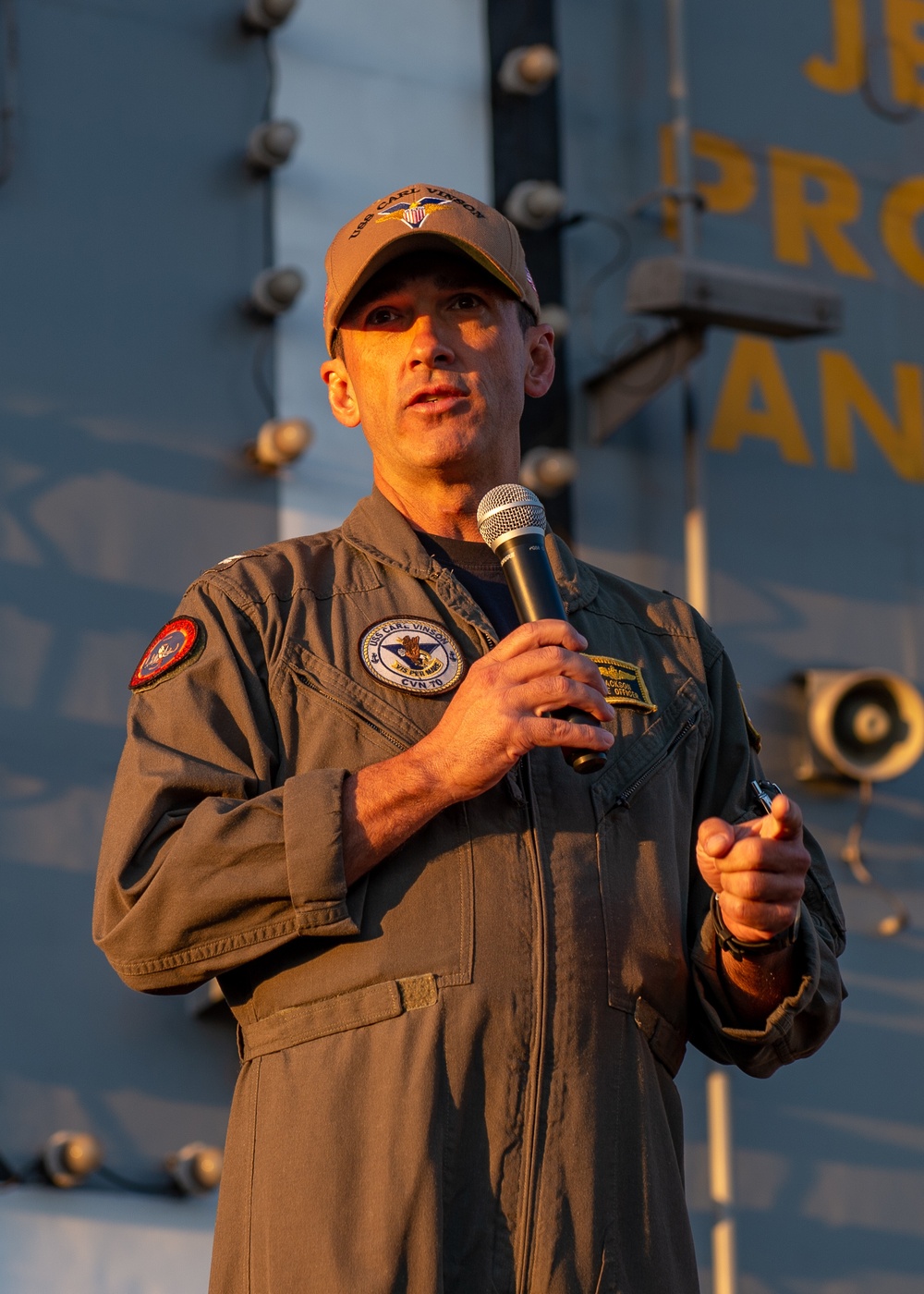 USS Carl Vinson (CVN 70) Conducts All Hands Call